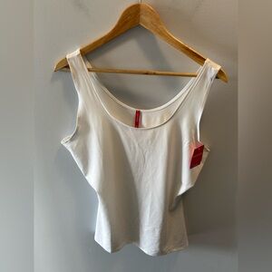 SPANX White Shape Tank Top Size 3X Fitted Layering Minimalist Shapewear New
